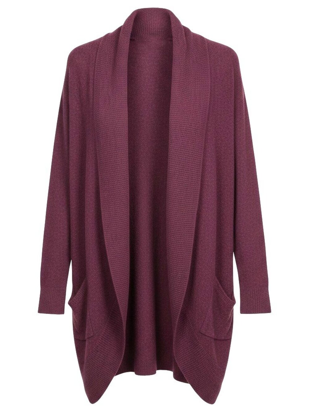 Barefoot Dreams Size XS/S Cozy Chic Circle Cardigan Burgundy Relaxed Comfort